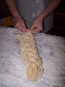 braiding bread