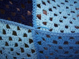 crochted granny square afghan