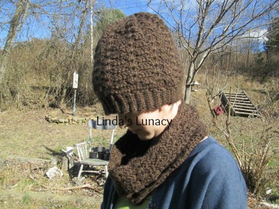 crocheted hat cowl
