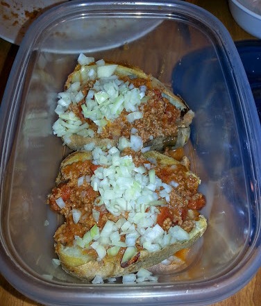 Taco Baked Potato Leftover Lunch