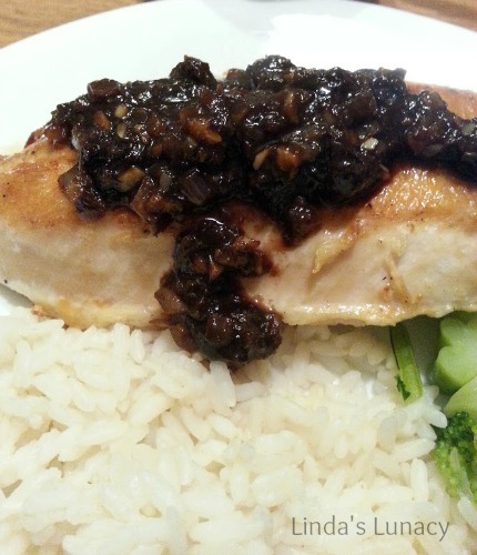 chicken saute with balsamic dried plum sauce