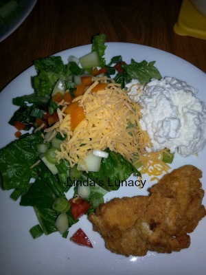Chicken Strips, Salad