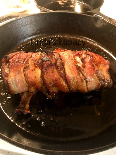 bacon wrapped venison tenderloin