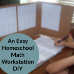 Easy Homeschool Math Workstation DIY