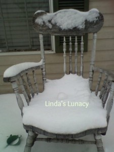 snow rocking chair