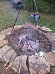 hamburgers firepit