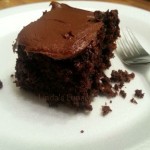 Homemade Chocolate Cake with homemade chocolate frosting
