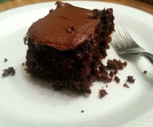 Homemade Chocolate Cake with homemade chocolate frosting