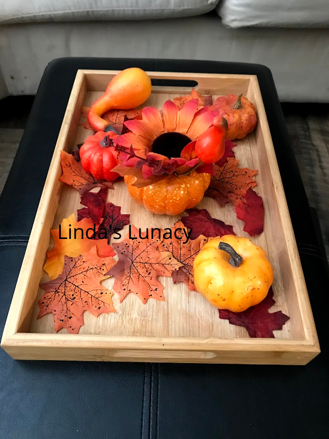 fall decorating tray